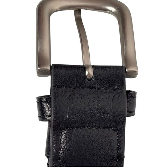 Mugsy jeans men’s one size fits most black woven stretch belt - Picture 4 of 7